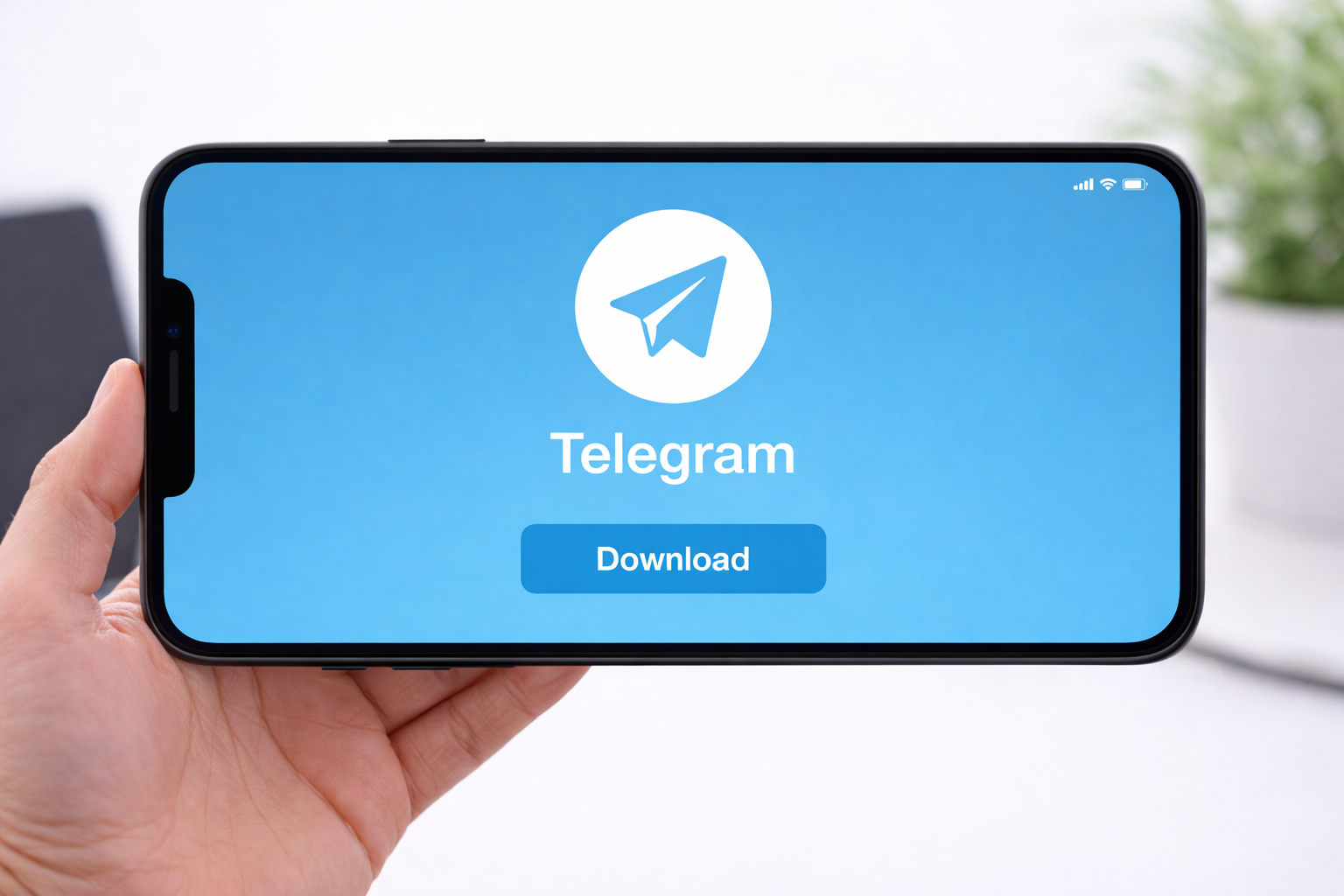 Telegram app download screen displayed